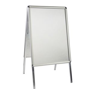 Pavement sign A1 Outdoor SOLID-STOP 25 mm | round  | silver 