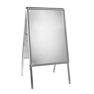 Pavement sign A1 Outdoor SOLID-STOP 32 mm | round  | silver 