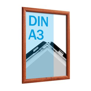 Klip rám A3 Standard vzhled dřeva  | 25 mm | Zkosení 