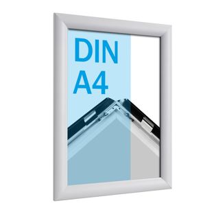 Snap frame, aluminium, A4 white  | 25 mm | Mitred 
