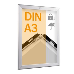 Sklopný rám A3, uzavíratelný, odolný vůči povětrnostním vlivům stříbrná 