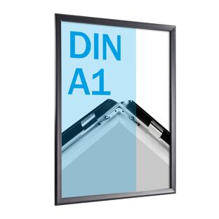 Snap frame, aluminium, A1 black  | 32 mm | Mitred 