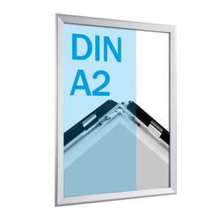 Snap frame, aluminium, A2 silver  | 32 mm | Mitred 