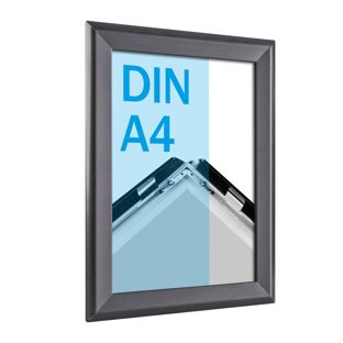 Snap frame, aluminium, A4 black  | 32 mm | Mitred 
