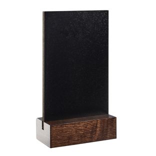 Tabletop chalkboard black, dark brown | A6 - 105 x 148 mm
