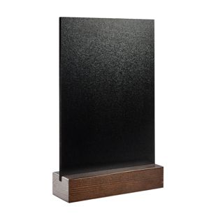 Tabletop chalkboard black, dark brown | A5 - 148 x 210 mm