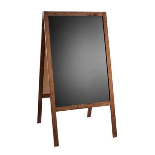 Reklamní stojan ze dřeva WOOD-STOP Lite L, 53 x 80 křídová tabule vzhled dřeva 