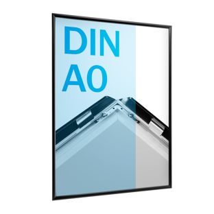 Snap frame, aluminium, A0 black  | Mitred  | 25 mm