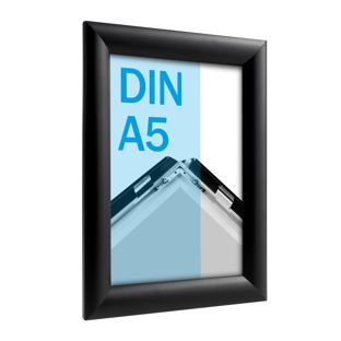 Snap frame A5 standard black  | 25 mm | Mitred 