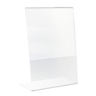 L-shaped sign holder, acrylic A6  | portrait 