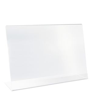 L-shaped sign holder, acrylic 