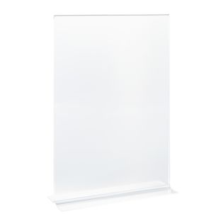 T-shaped sign holder, acrylic 