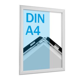 Snap frame, aluminium, A4 silver  | 20 mm | Mitred 