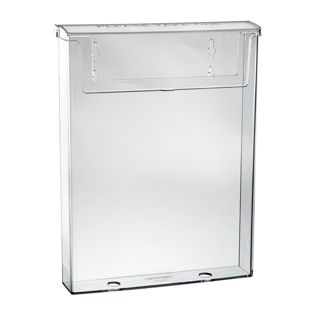 Weatherproof leaflet holder with lid, polystyrene, transparent, Taymar A4 