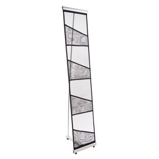 Foldable brochure stand AUSTIN A4 with bag 4 compartments 