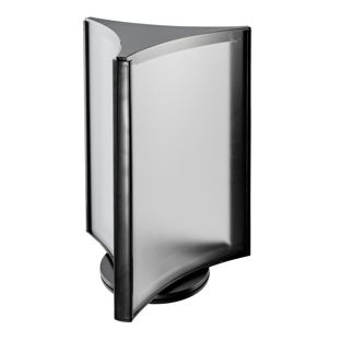 Rotating sign holder, 3-sided, black 