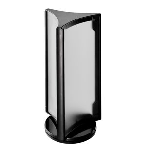 Rotating sign holder, 3-sided, 1/3 A4 format, black 1/3 A4 