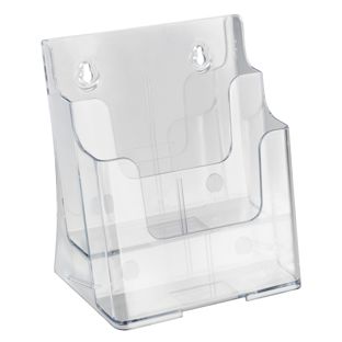 Wall-mounted/free-standing leaflet holder, polystyrene, transparent PTXC 2 x A5 