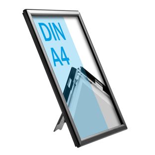 Sklopný rám A4 Opti Frame, s oporou zadní stěny černá  | 14 mm