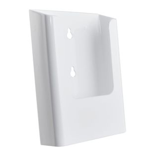 Wall leaflet holder, polystyrene, transparent PTXD, 1 x 1/3 A4  | white 