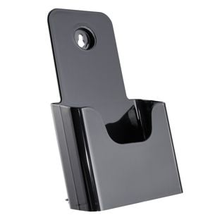 Wall-mounted/free-standing leaflet holder, polystyrene, transparent PTXD 1 x 1/3 A4  | black 