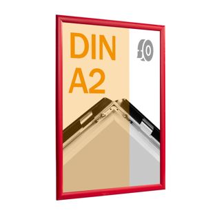 Snap frame, aluminium, A2, self-adhesive red  | Mitred 