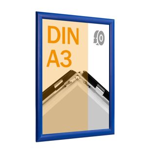Snap frame A3, self-adhesive blue  | Mitred 