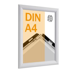 Snap frame, aluminium, A4, self-adhesive white  | Mitred 