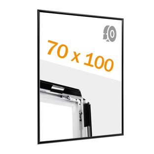Snap frame, aluminium, B1, self-adhesive black  | Mitred 