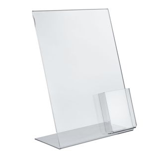L-stand with extra compartment PREMIUM, acrylic A3 + 1/3A4  | portrait 