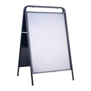 Pavement sign steel A1 STEEL-STOP without header board  | black 