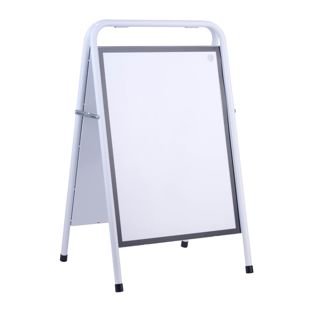 Pavement sign steel A2 STEEL-STOP without header board  | white 