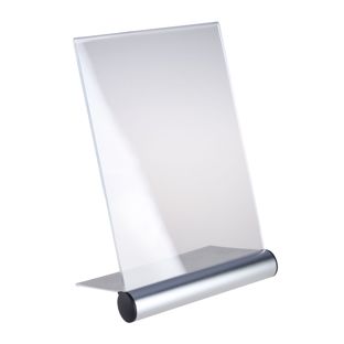 Menu holder L-shaped with aluminium base A5 