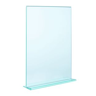 Menu holder T-shaped, PMMA (acrylic), transparent-green A4 