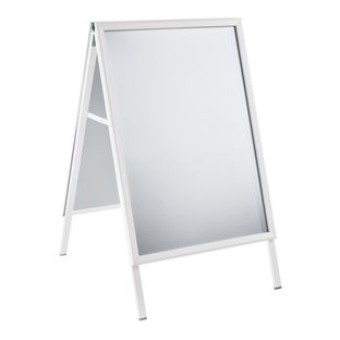 Pavement sign A1 Outdoor SOLID-STOP 32 mm | Mitred  | white 