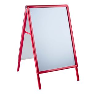 Pavement sign A1 Outdoor SOLID-STOP 32 mm | Mitred  | red 