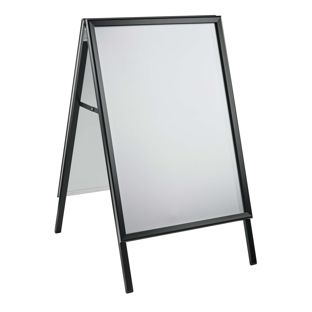 Pavement sign A1 Outdoor SOLID-STOP 32 mm | Mitred  | black 