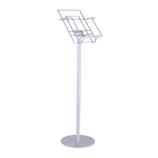 Floor display with base JACKSON, 1x A4, silver 