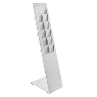 Brochure stand PLANAR, 6x A4 white 
