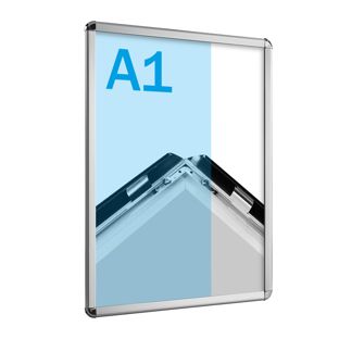 Snap frame, aluminium, A1 silver  | 32 mm | round 
