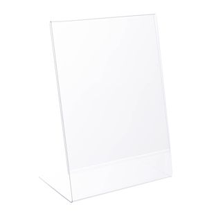 Menu holder L-shaped, portrait, break-proof, PET A6 