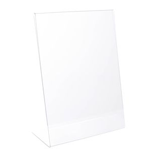 Menu holder L-shaped, portrait, break-proof, PET A5 