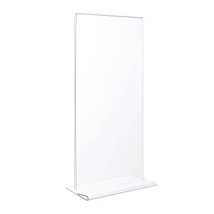 Menu holder T-shaped, portrait, break-proof, PET, 1/3 A4