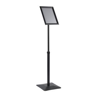 Info display PREMIUM height-adjustable A4 with snap frame black 
