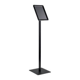 Info display CLASSIC A4 with snap frame black  | round 
