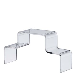 Display step, acrylic 175 x 90 x 50 mm  | transparent  | double-sided 