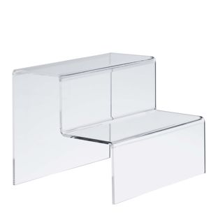 Dekorativní schůdky, akryl 220 x 168 x 183 mm  | transparentní provedení  | 2-stupňový 