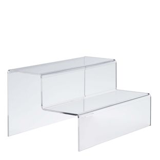 Display step, acrylic 300 x 170 x 220 mm  | transparent  | 2-tiered 