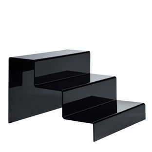 Display step, acrylic 300 x 215 x 333 mm  | black  | 3-tiered 