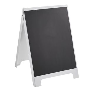 Pavement sign PS-STOP 50.8 x 80 cm, with chalkboard, white 